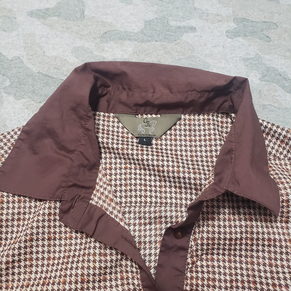 Good Rider Top Womens Large Brown Long Sleeve Button-Up Western Cowgirl Rodeo - Picture 5 of 10